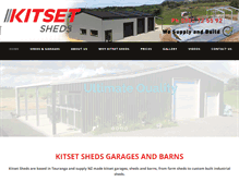 Tablet Screenshot of kitsetsheds.co.nz